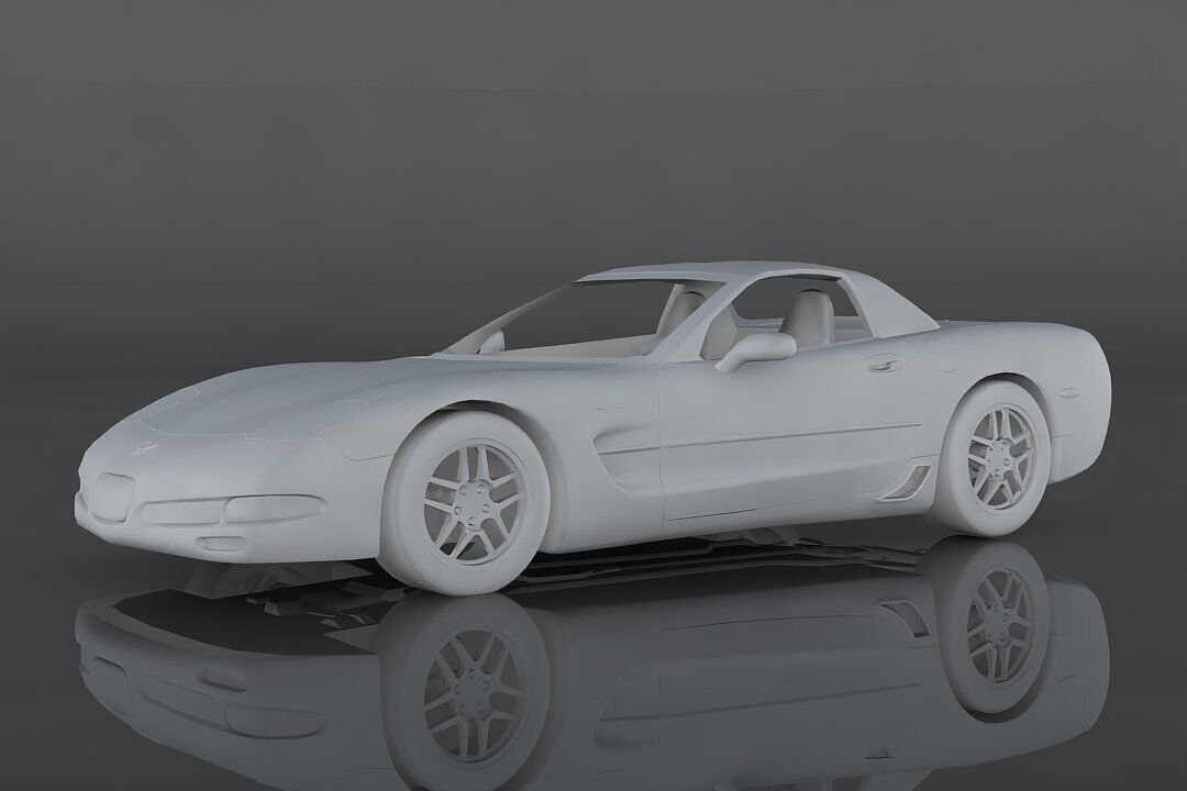 Chevrolet Corvette Z06 Low-poly 3D model_9