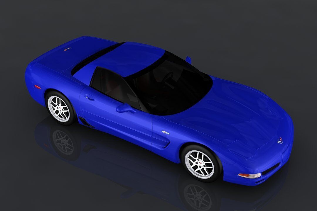 Chevrolet Corvette Z06 Low-poly 3D model_2
