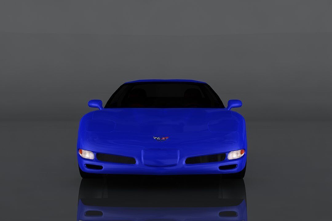Chevrolet Corvette Z06 Low-poly 3D model_1