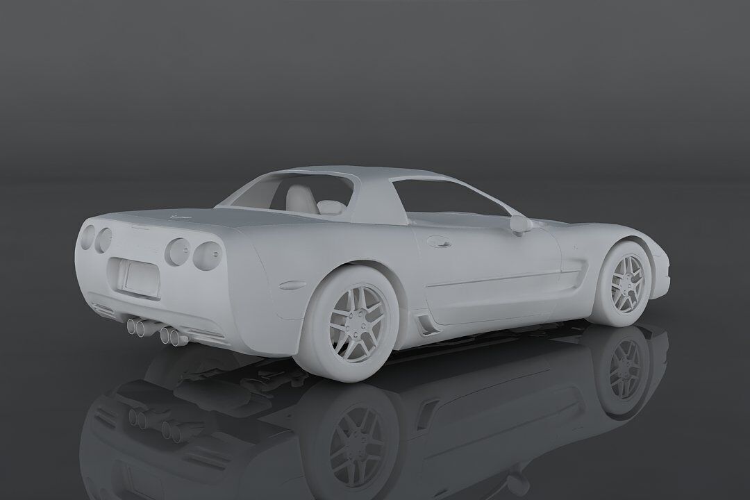 Chevrolet Corvette Z06 Low-poly 3D model_11