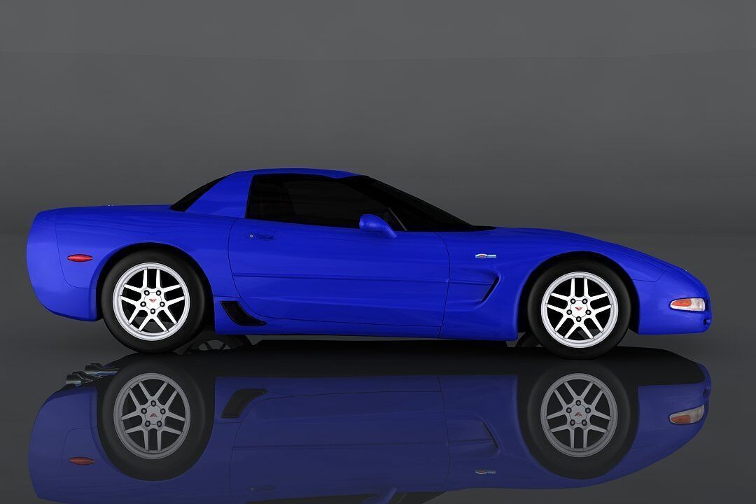 Chevrolet Corvette Z06 Low-poly 3D model_3
