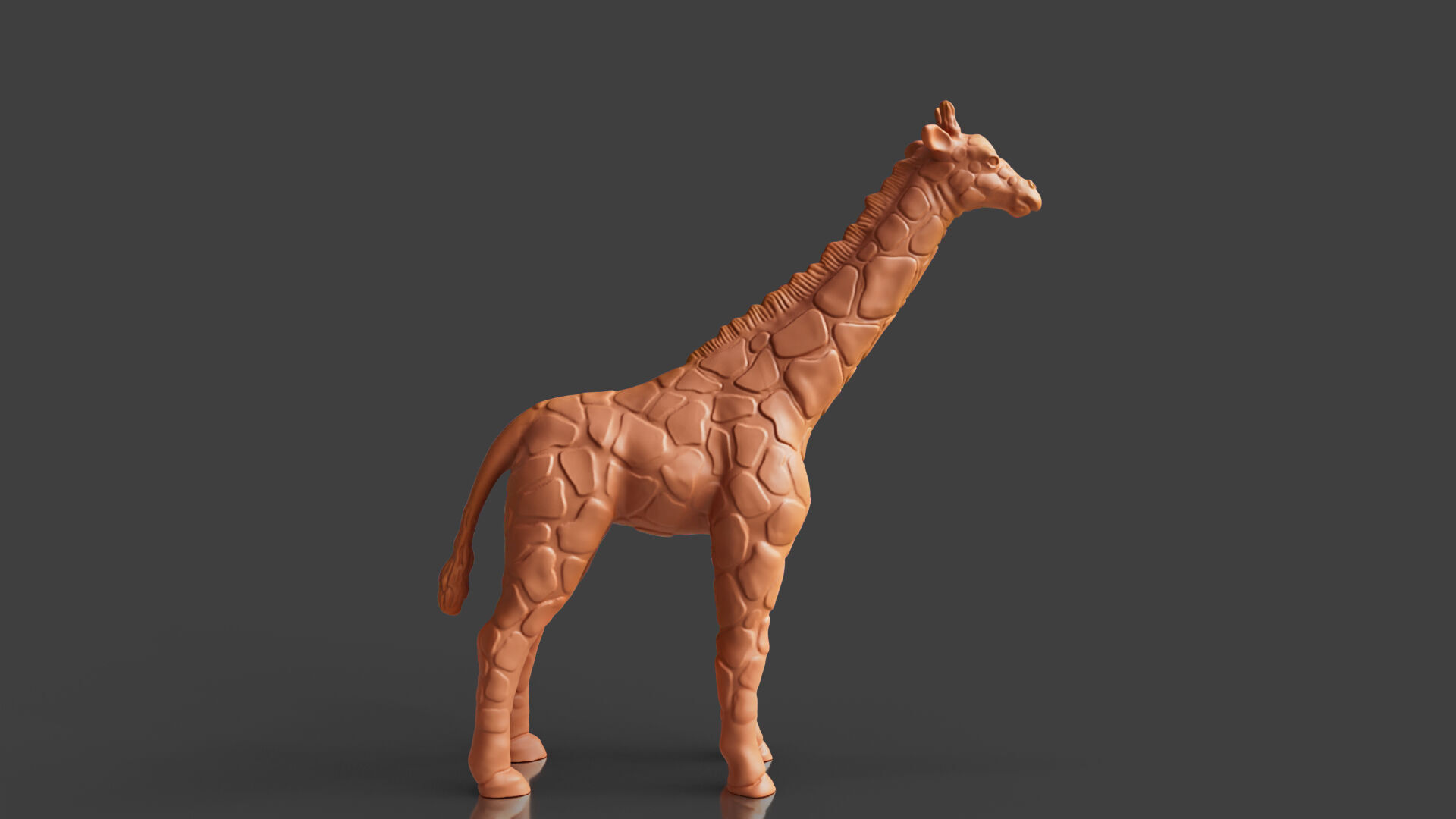 Realistic Giraffe Sculpture 3D print model_1