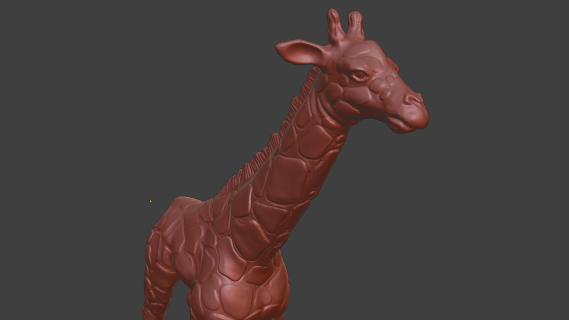 Realistic Giraffe Sculpture 3D print model_9