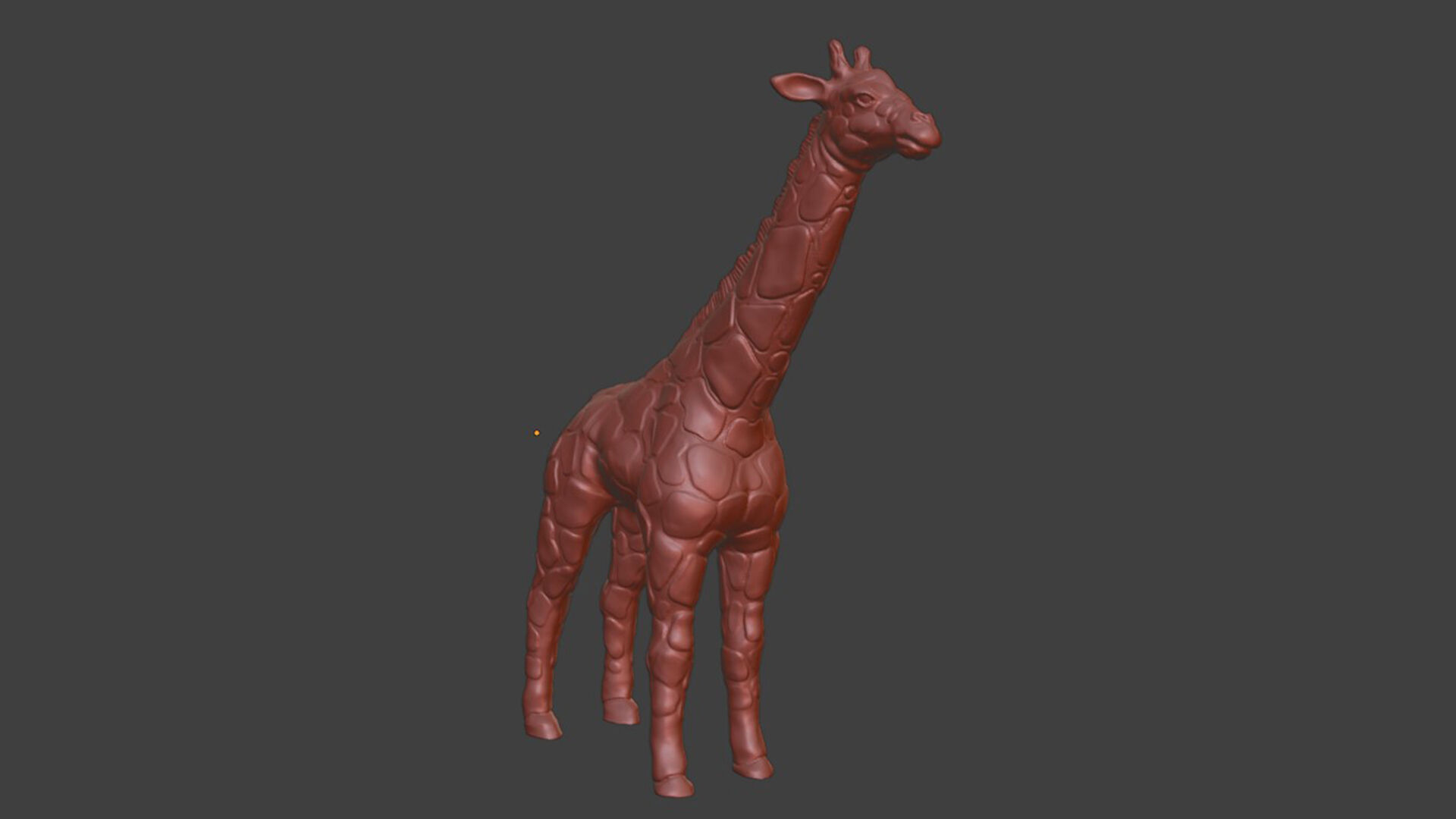 Realistic Giraffe Sculpture 3D print model_7