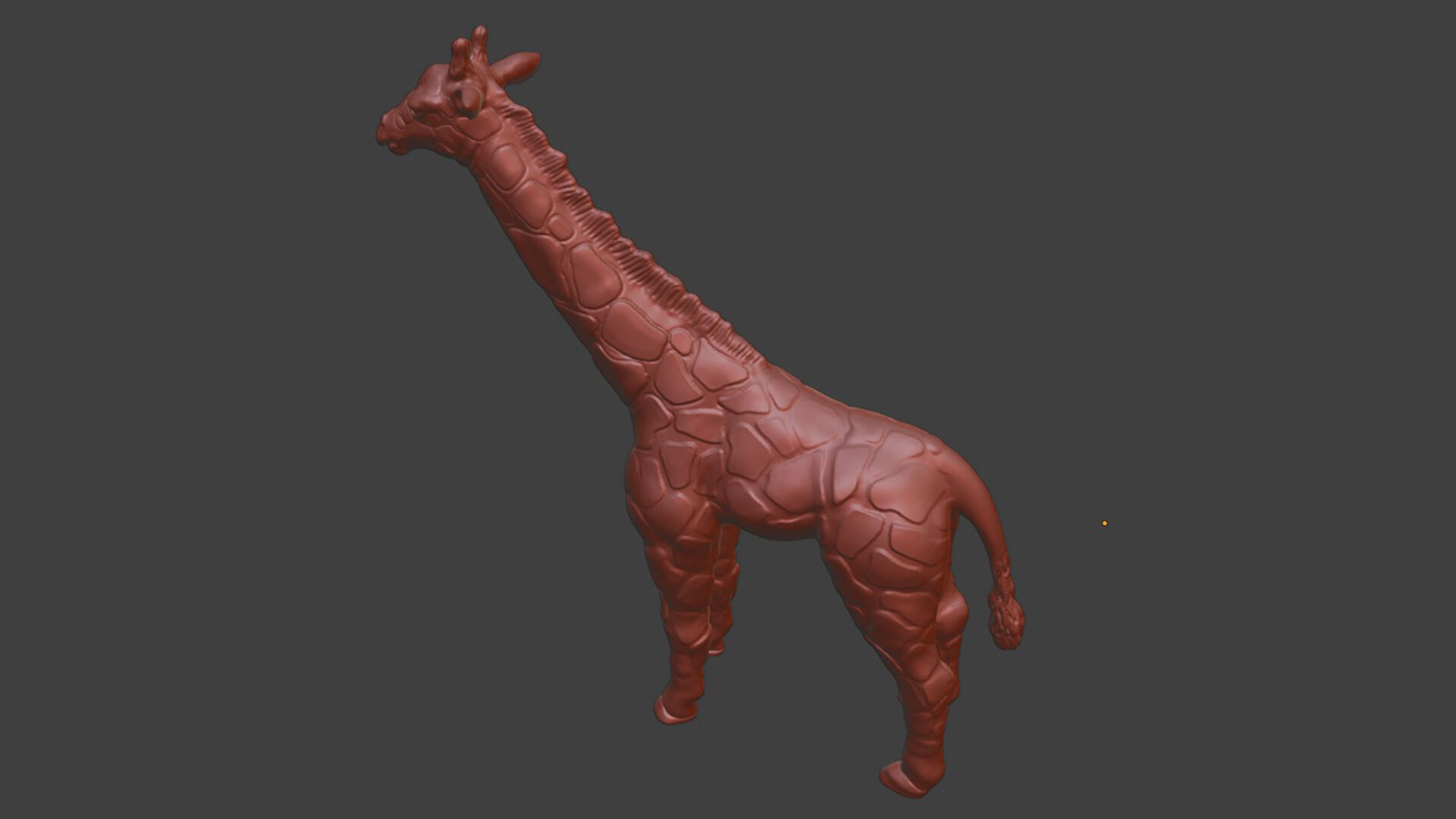 Realistic Giraffe Sculpture 3D print model_8