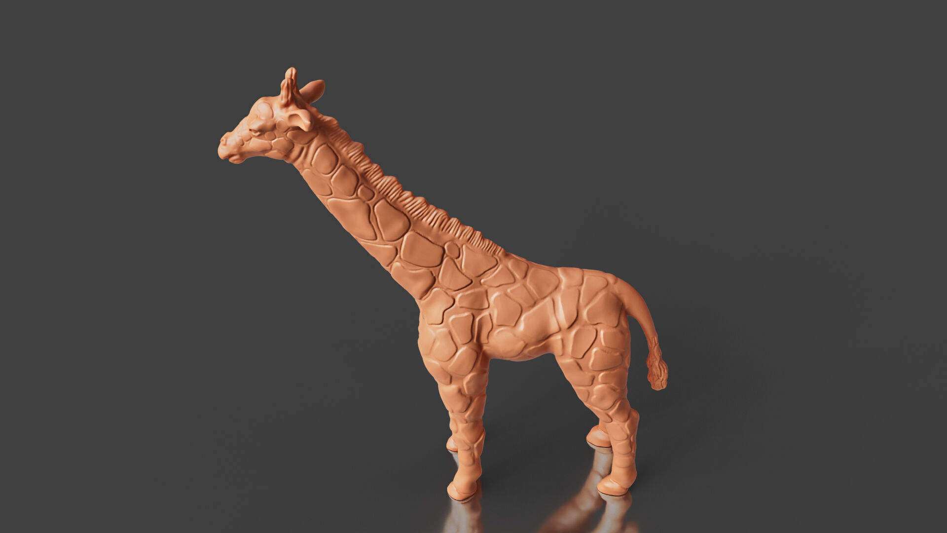 Realistic Giraffe Sculpture 3D print model_3