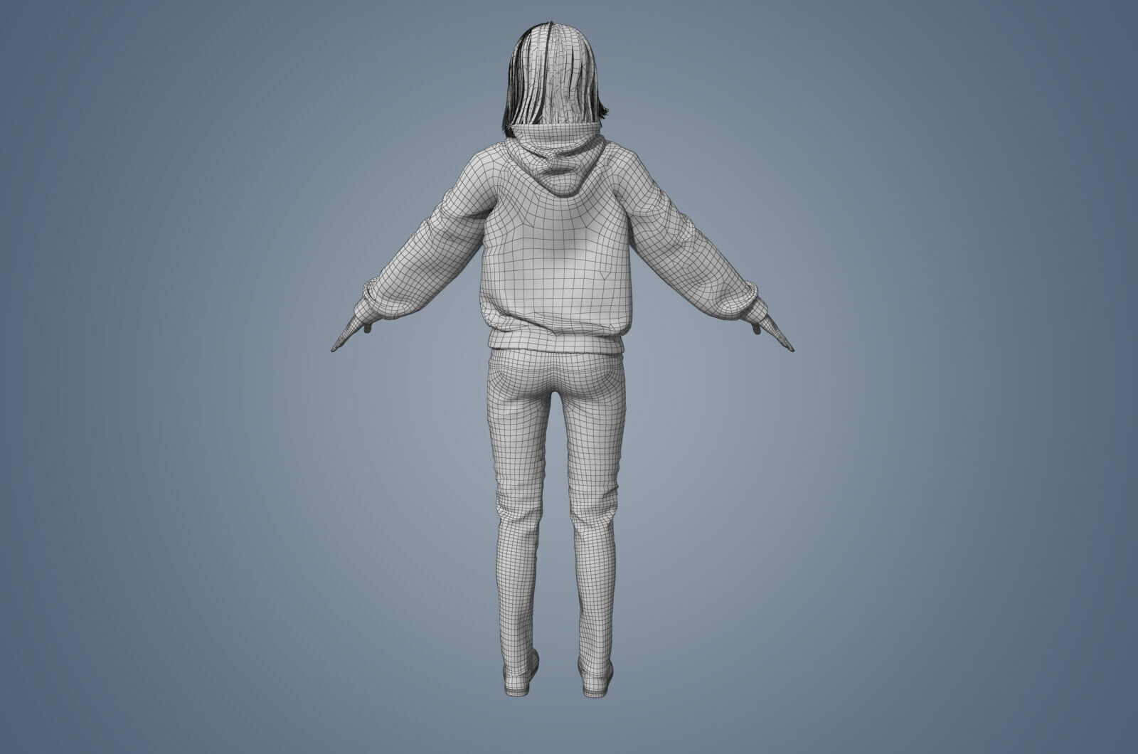 Girl Rigged 3D model 3D model Low-poly 3D model_17