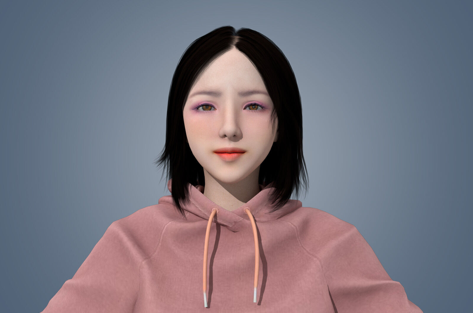 Girl Rigged 3D model 3D model Low-poly 3D model_10