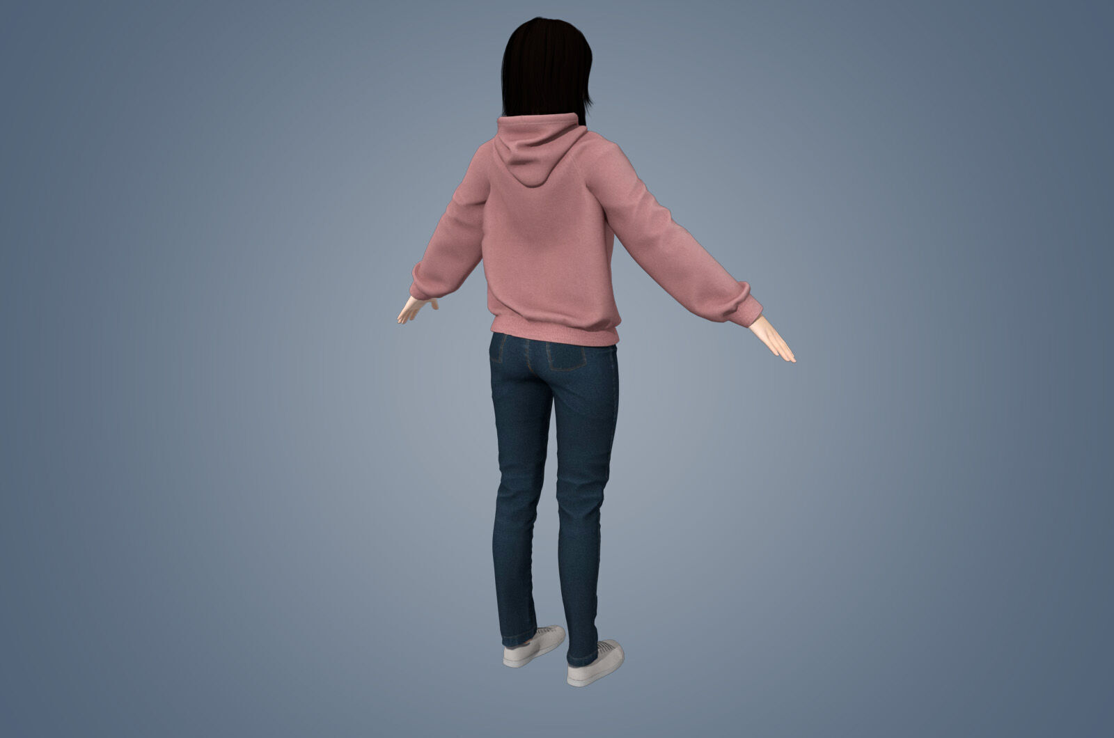 Girl Rigged 3D model 3D model Low-poly 3D model_13