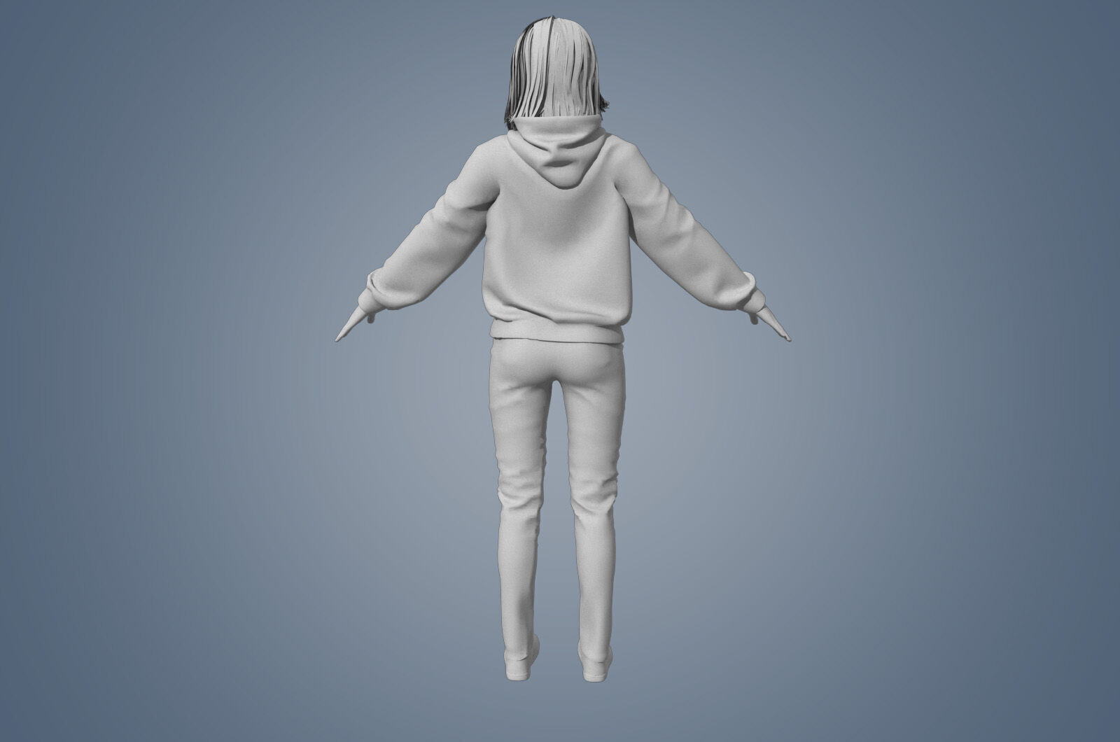 Girl Rigged 3D model 3D model Low-poly 3D model_15