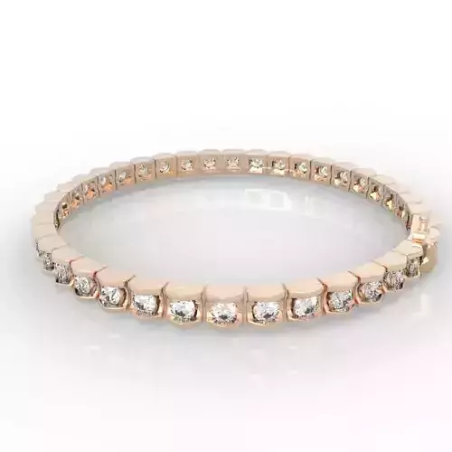 Square Link 10pt Diamond Tennis Bracelet