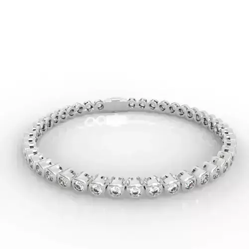 Bezel Set 5pt Carat Tennis Bracelet