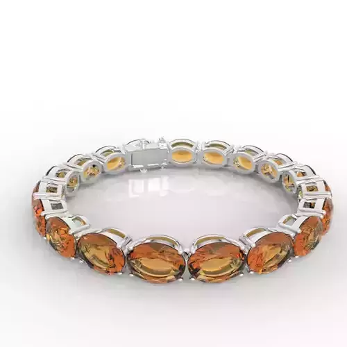 Oval Cut Diamond Tennis Bracelet