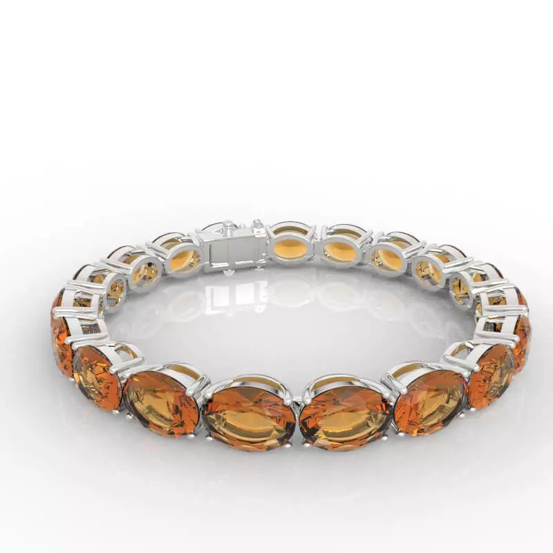 Oval Cut Diamond Tennis Bracelet 3D print model