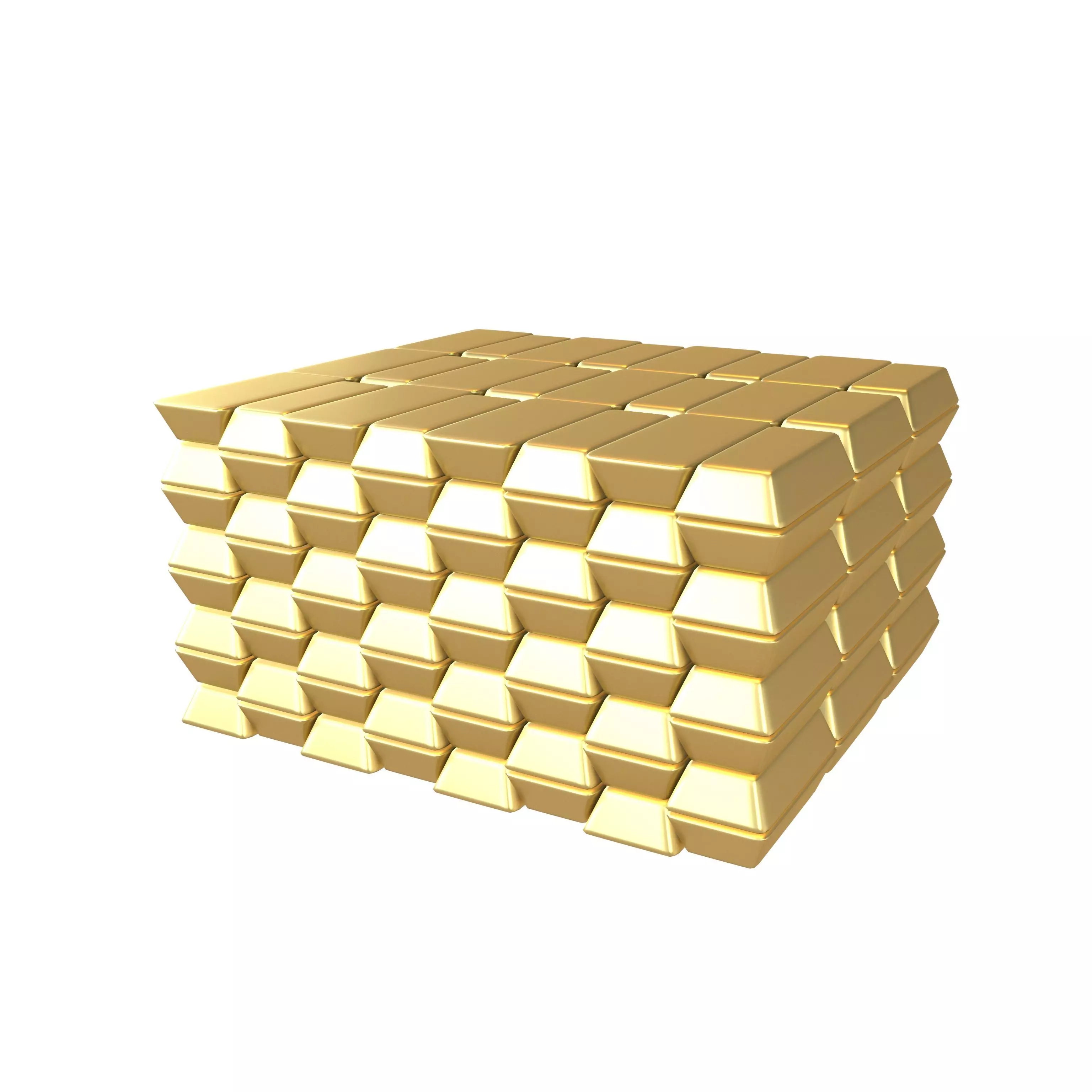 Gold Bars v2 001 Low-poly 3D model_0