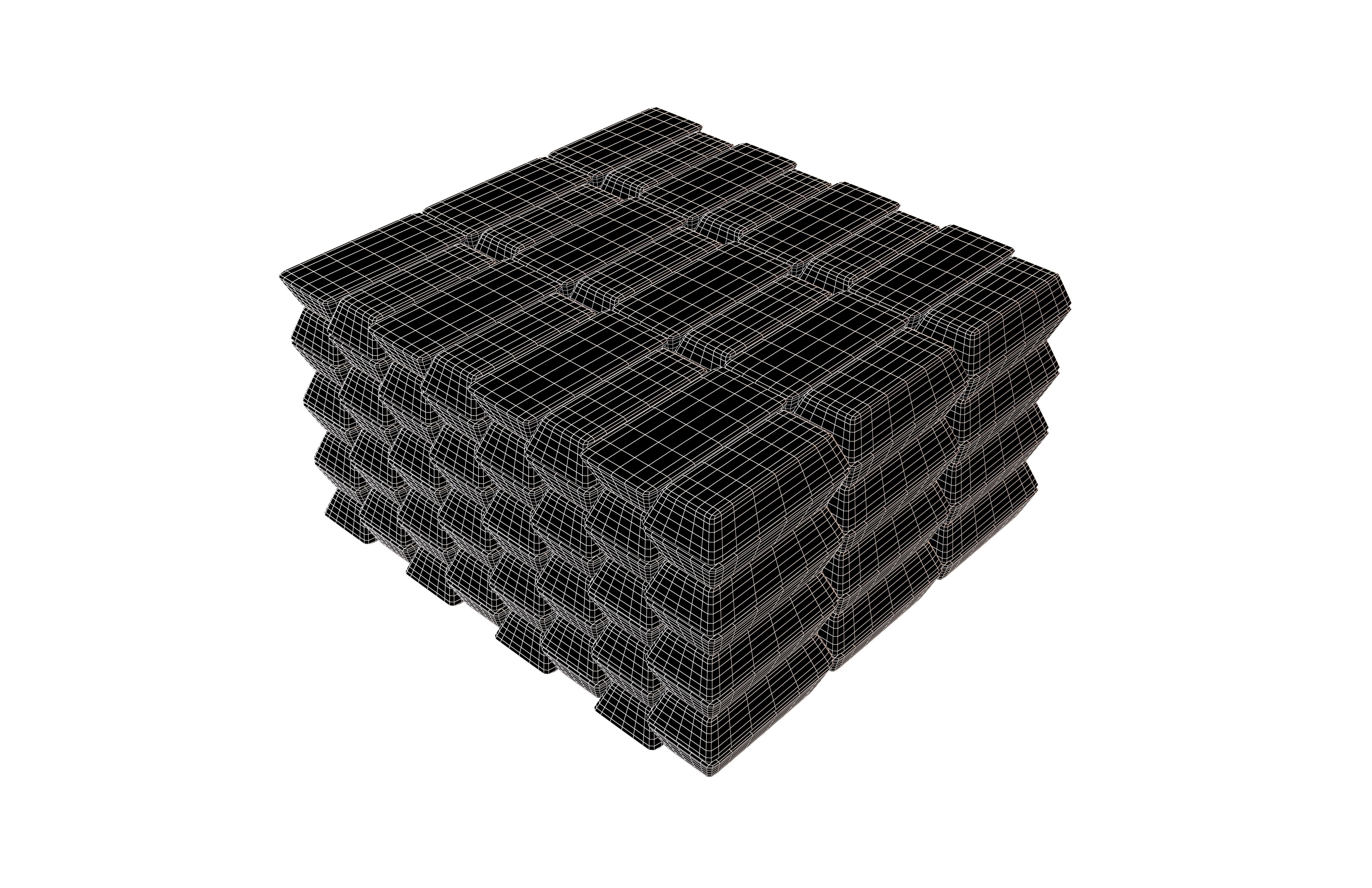 Gold Bars v2 001 Low-poly 3D model_5