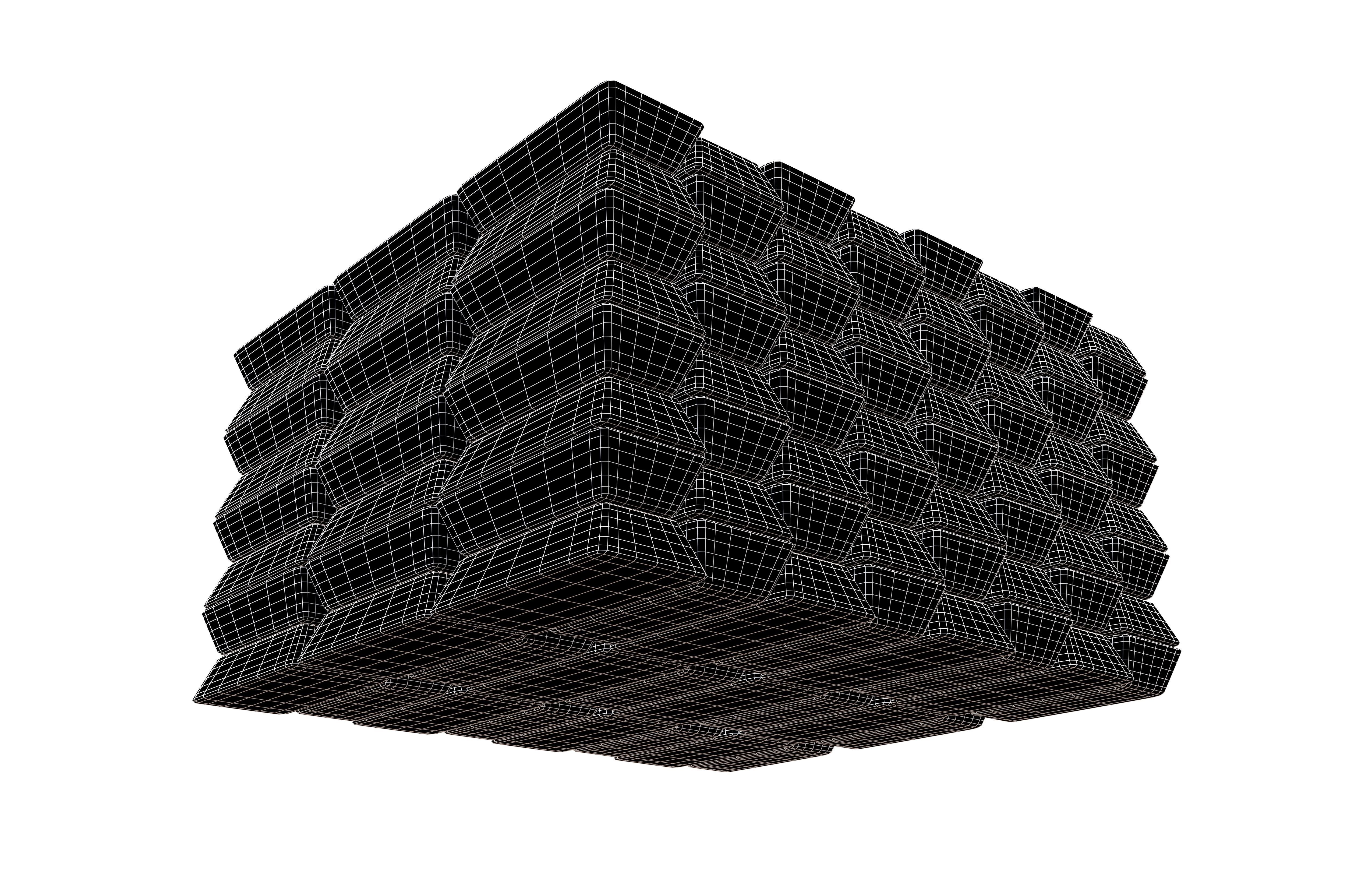 Gold Bars v2 001 Low-poly 3D model_6