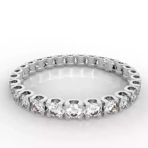 50pt Prong Set Tennis Bracelet Model