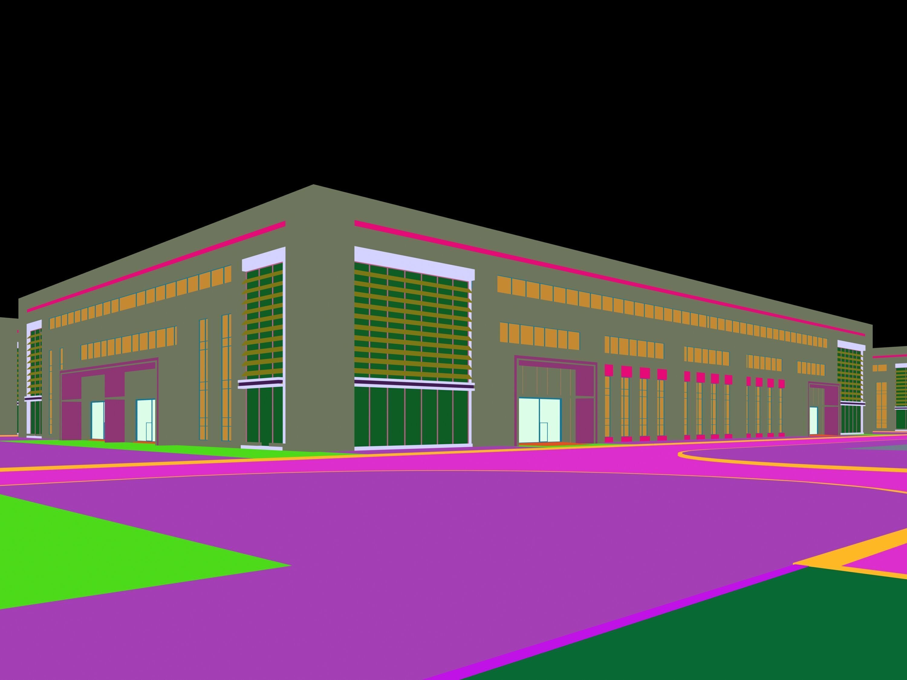 Industrial Building Factory 3D model_17