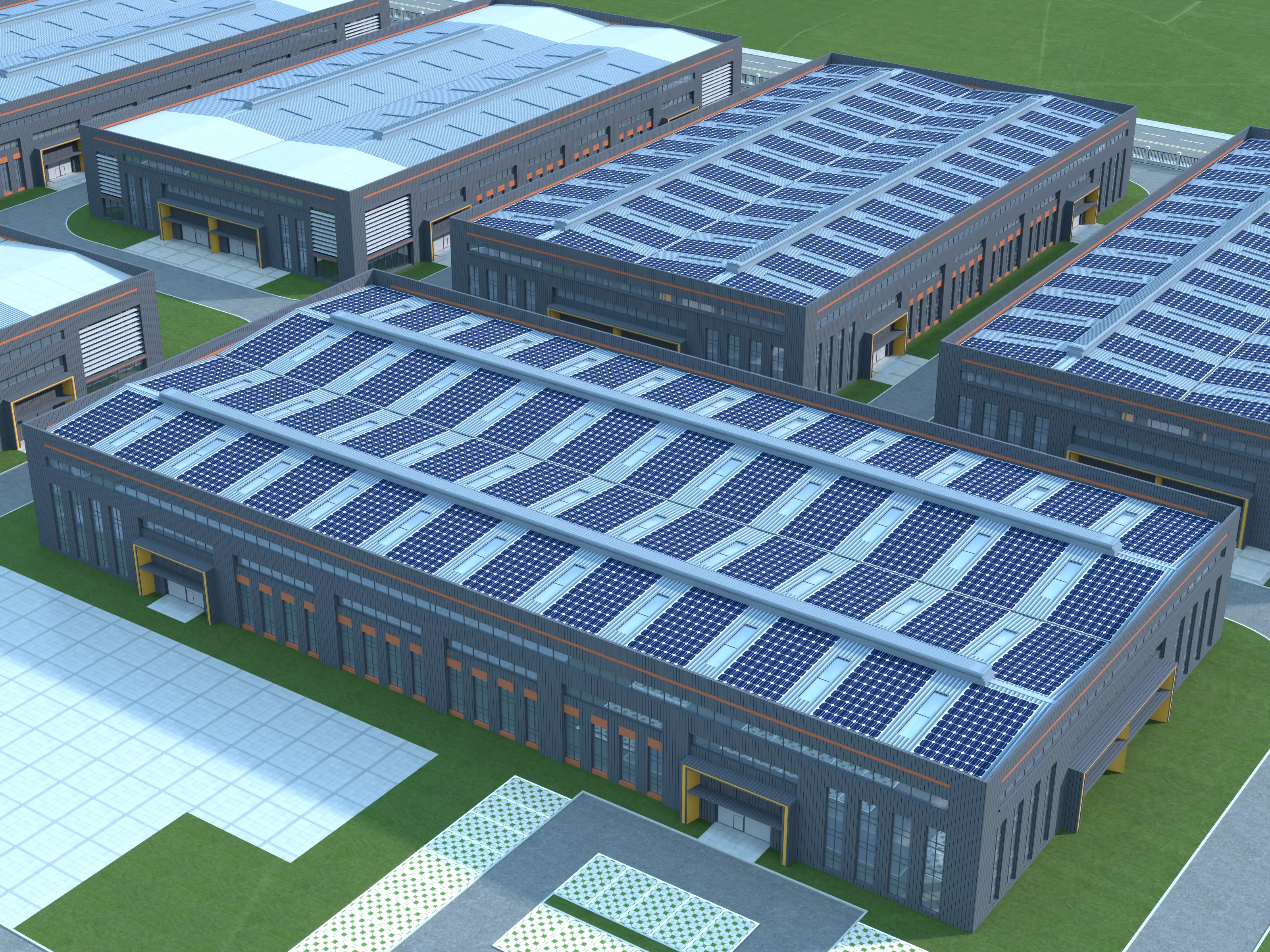 Industrial Building Factory 3D model_11