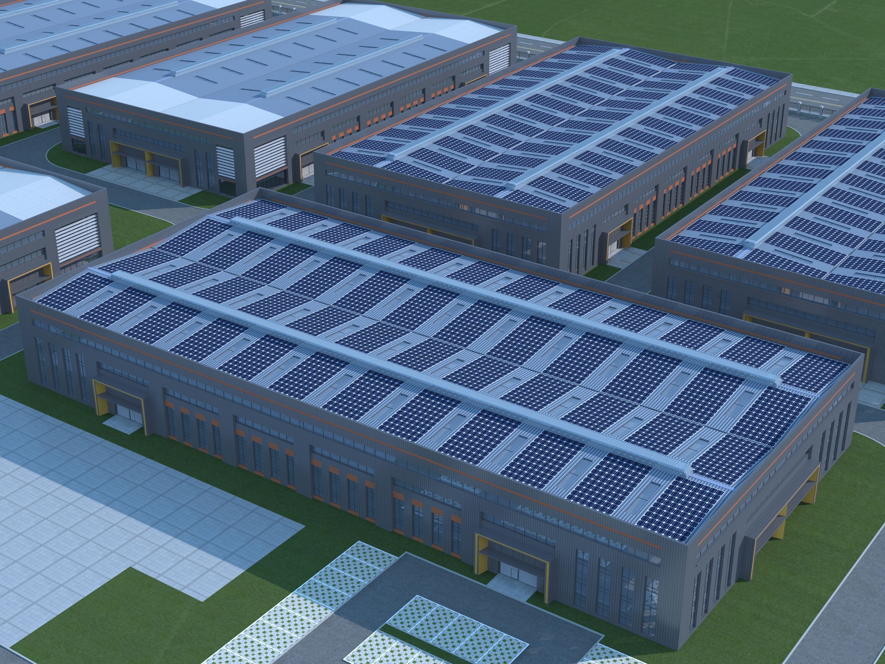 Industrial Building Factory 3D model_5