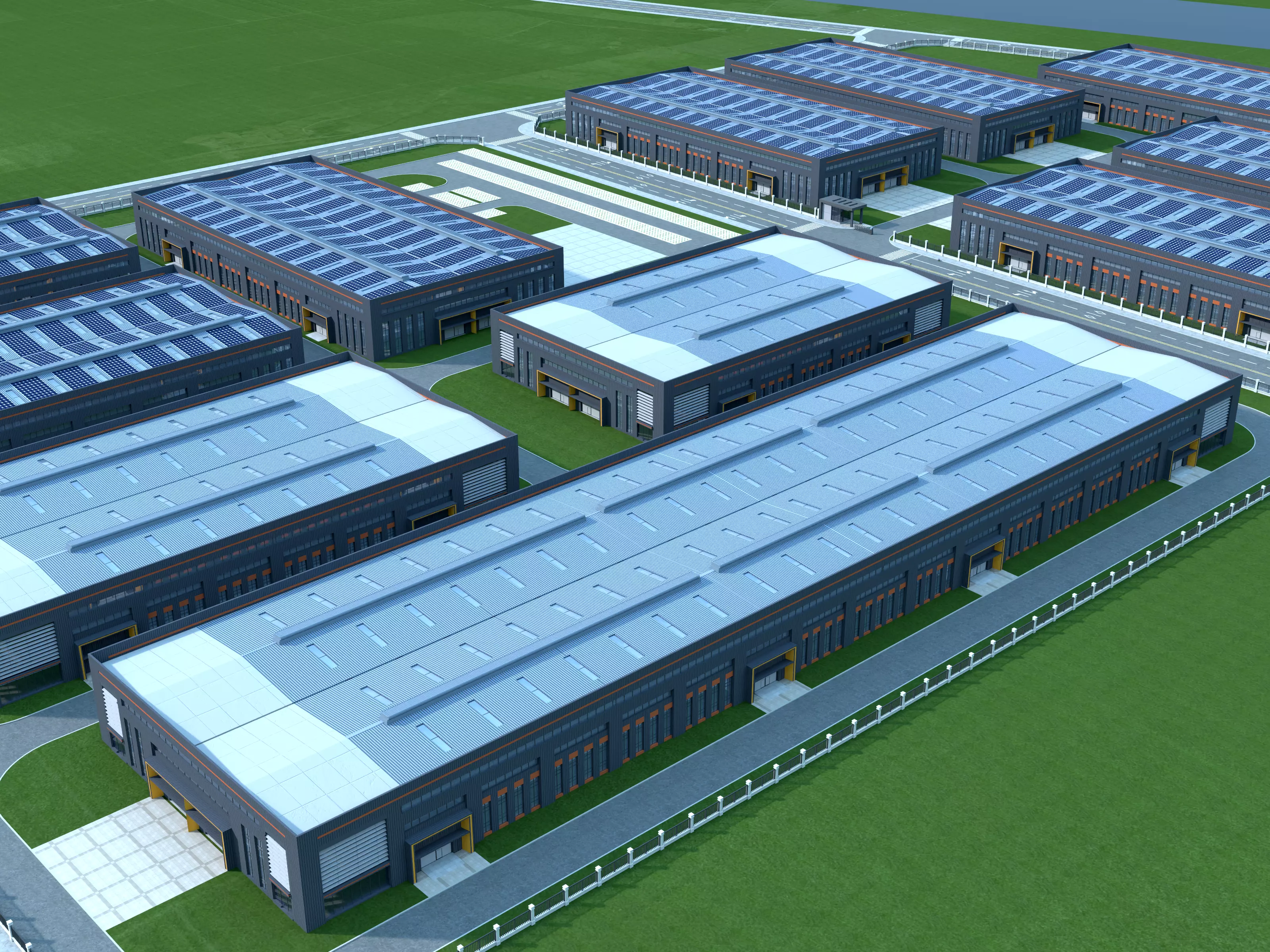 Industrial Building Factory 3D model_9