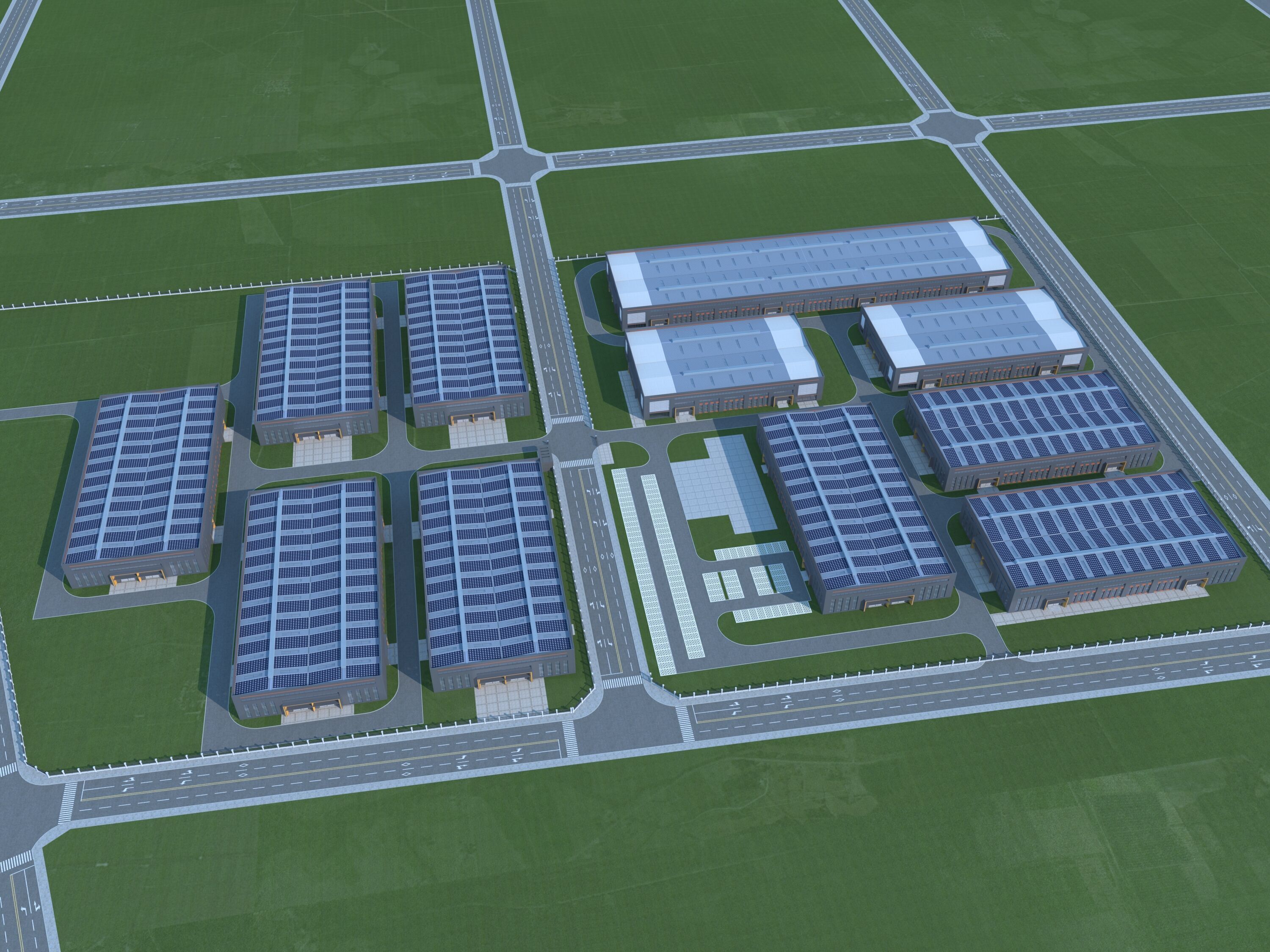 Industrial Building Factory 3D model_6