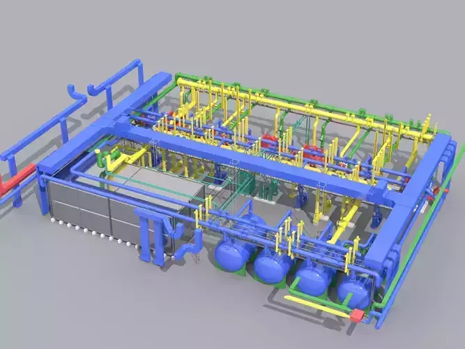 Industrial Boiler Room 3D model