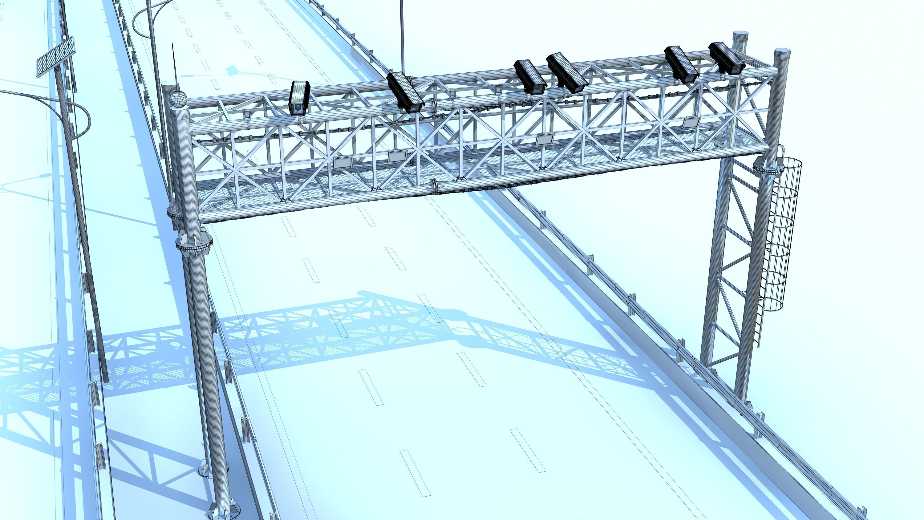 Highway Sign 3D model_6