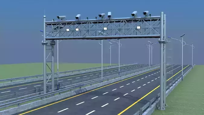 Highway Sign 3D model Highway Sign 3D model