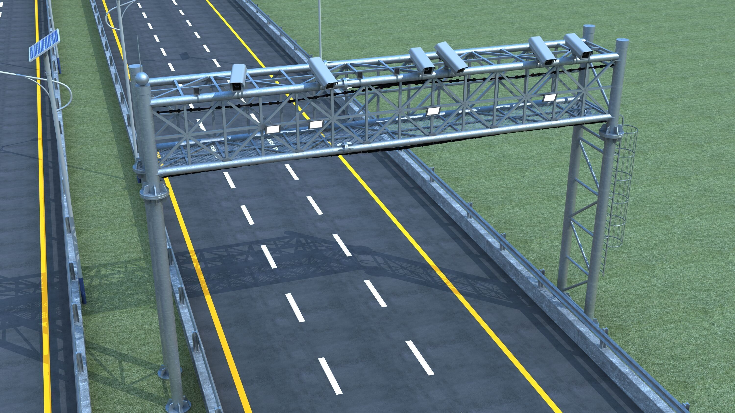 Highway Sign 3D model_1