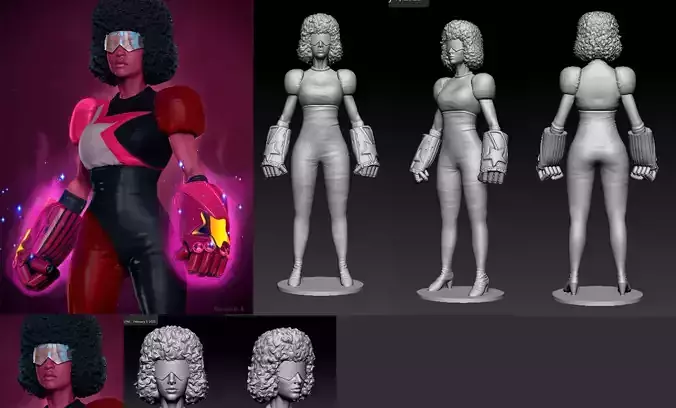 Garnet 3D Model - Steven Universe Fan Art 3D print model