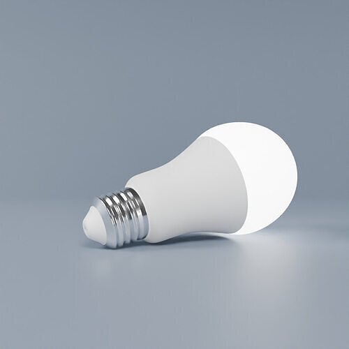 Whit Light Bulb  Free low-poly 3D model