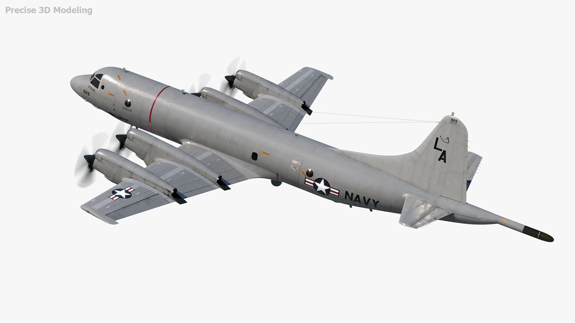 P-3 Orion Low-poly 3D model_1