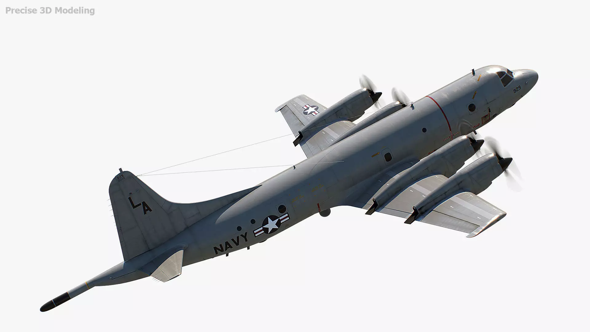 P-3 Orion Low-poly 3D model_0