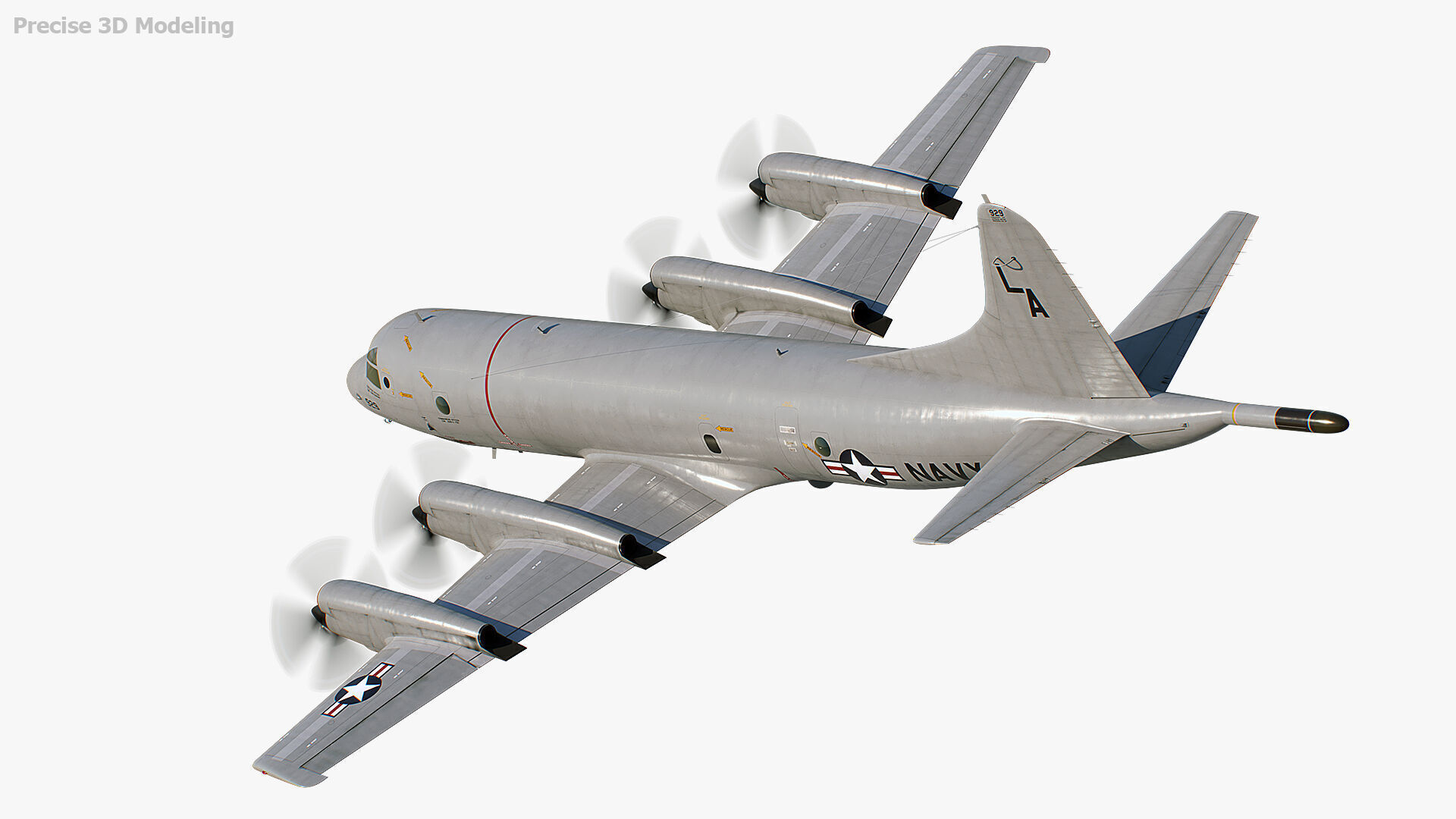 P-3 Orion Low-poly 3D model_12