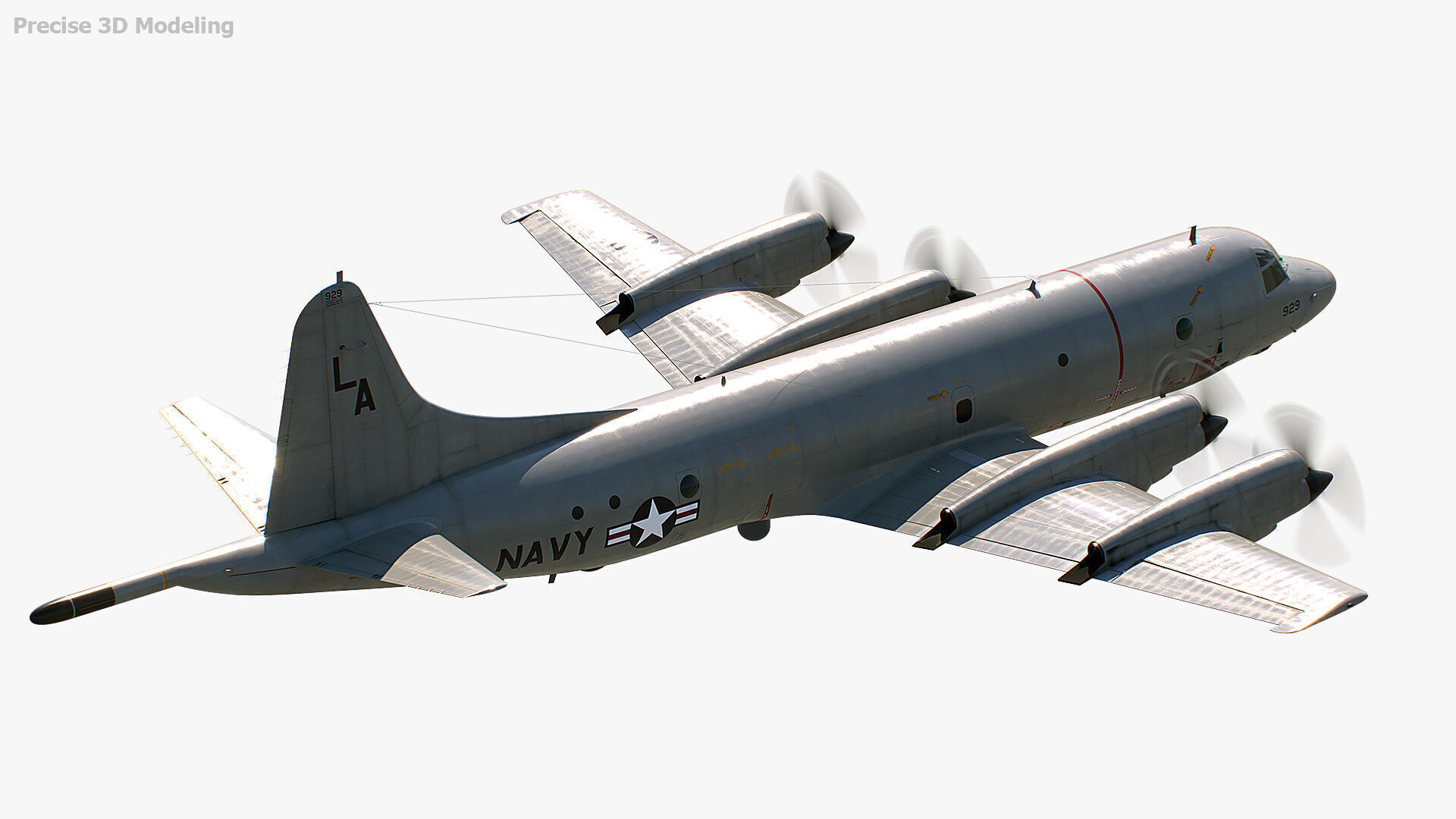P-3 Orion Low-poly 3D model_9