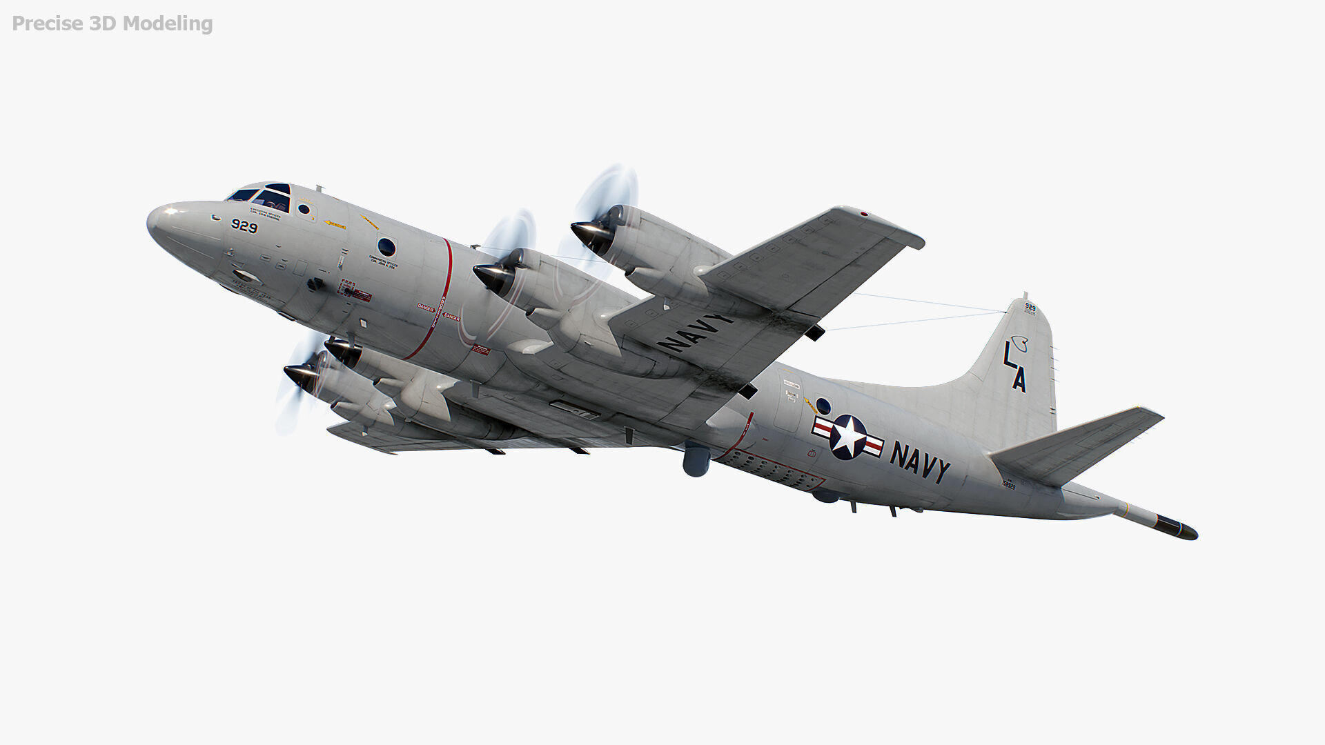 P-3 Orion Low-poly 3D model_6