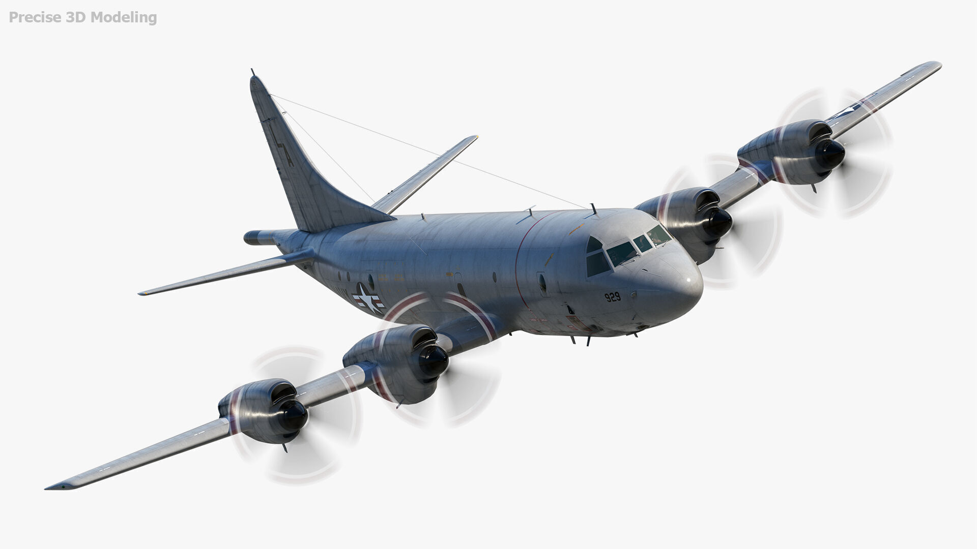 P-3 Orion Low-poly 3D model_8