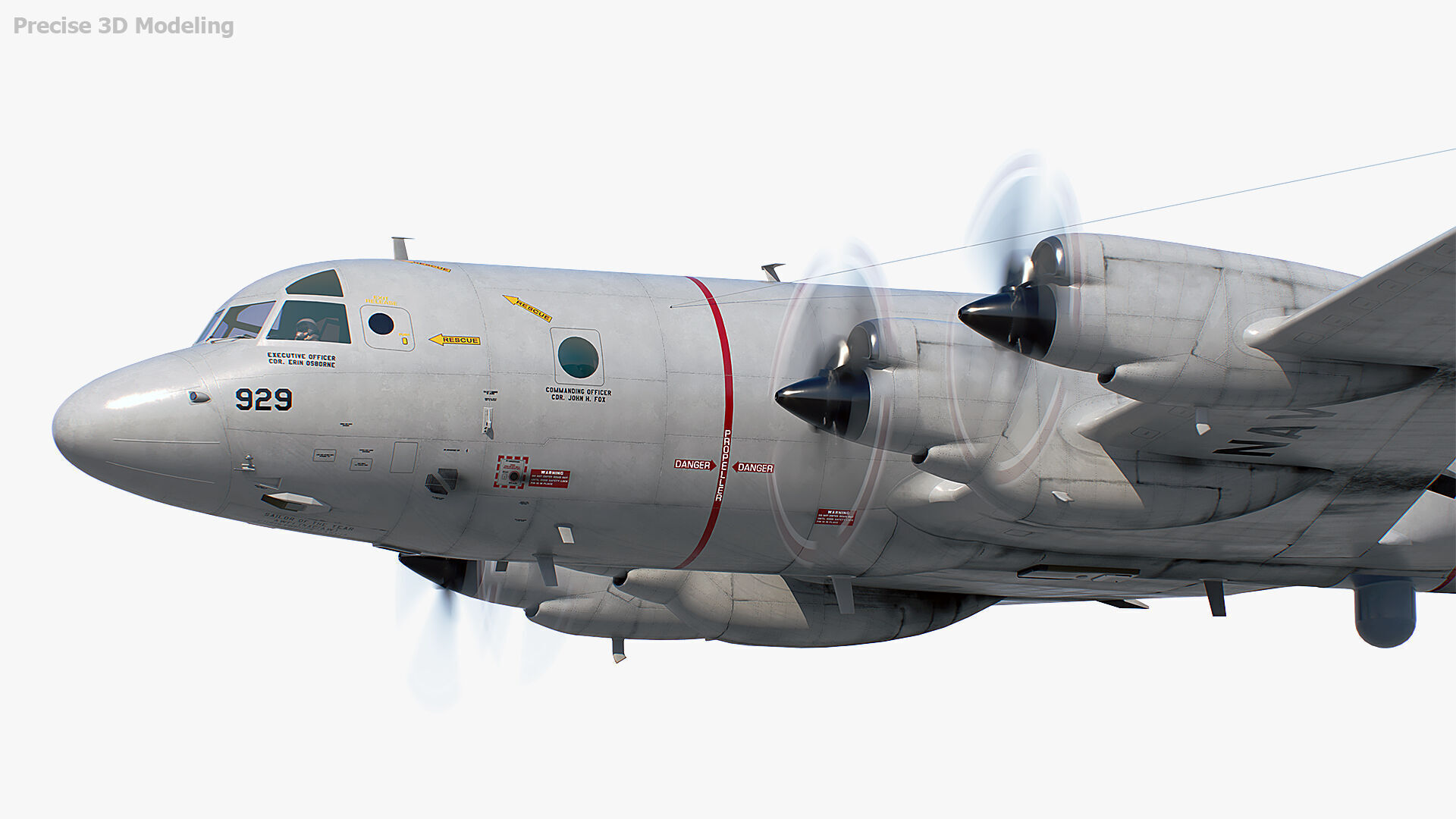 P-3 Orion Low-poly 3D model_3
