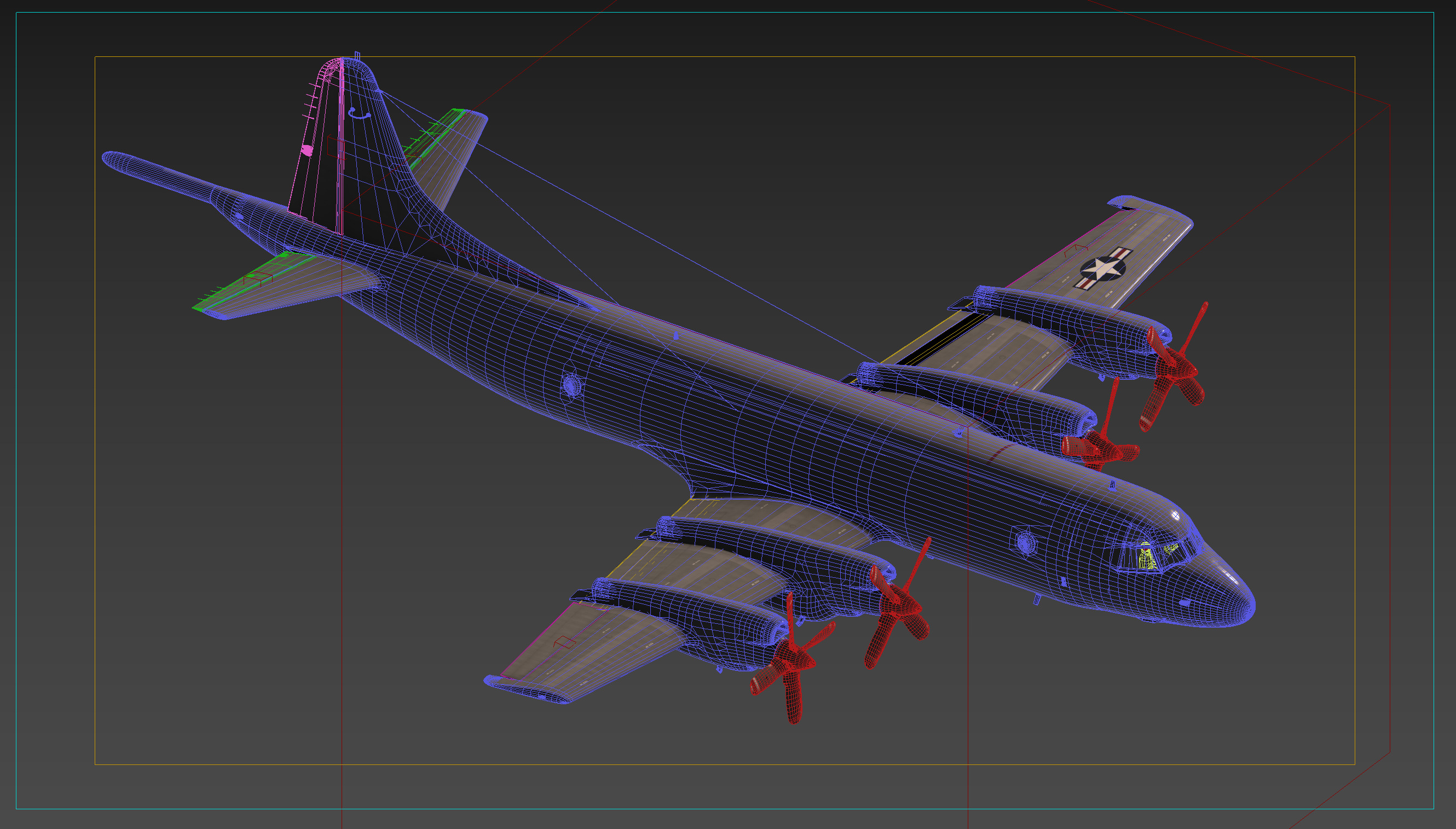 P-3 Orion Low-poly 3D model_17