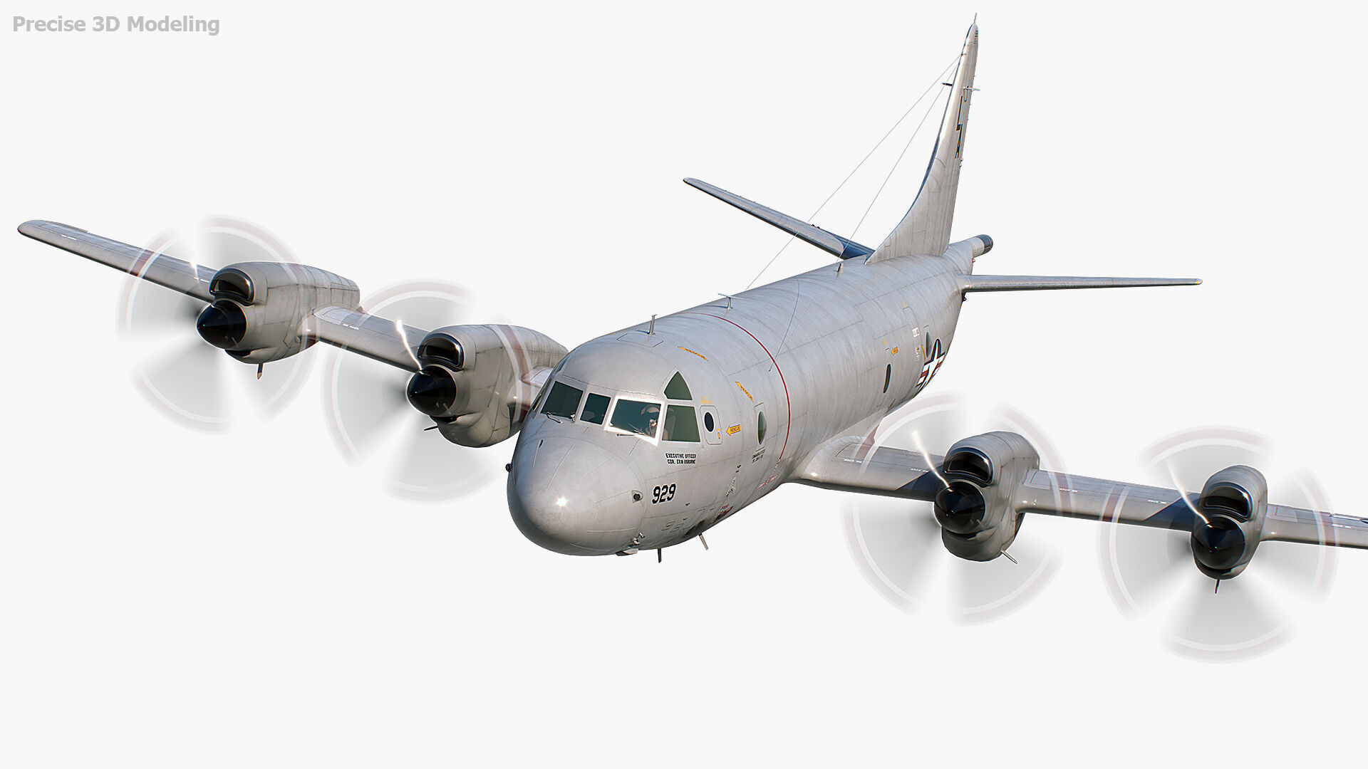 P-3 Orion Low-poly 3D model_7