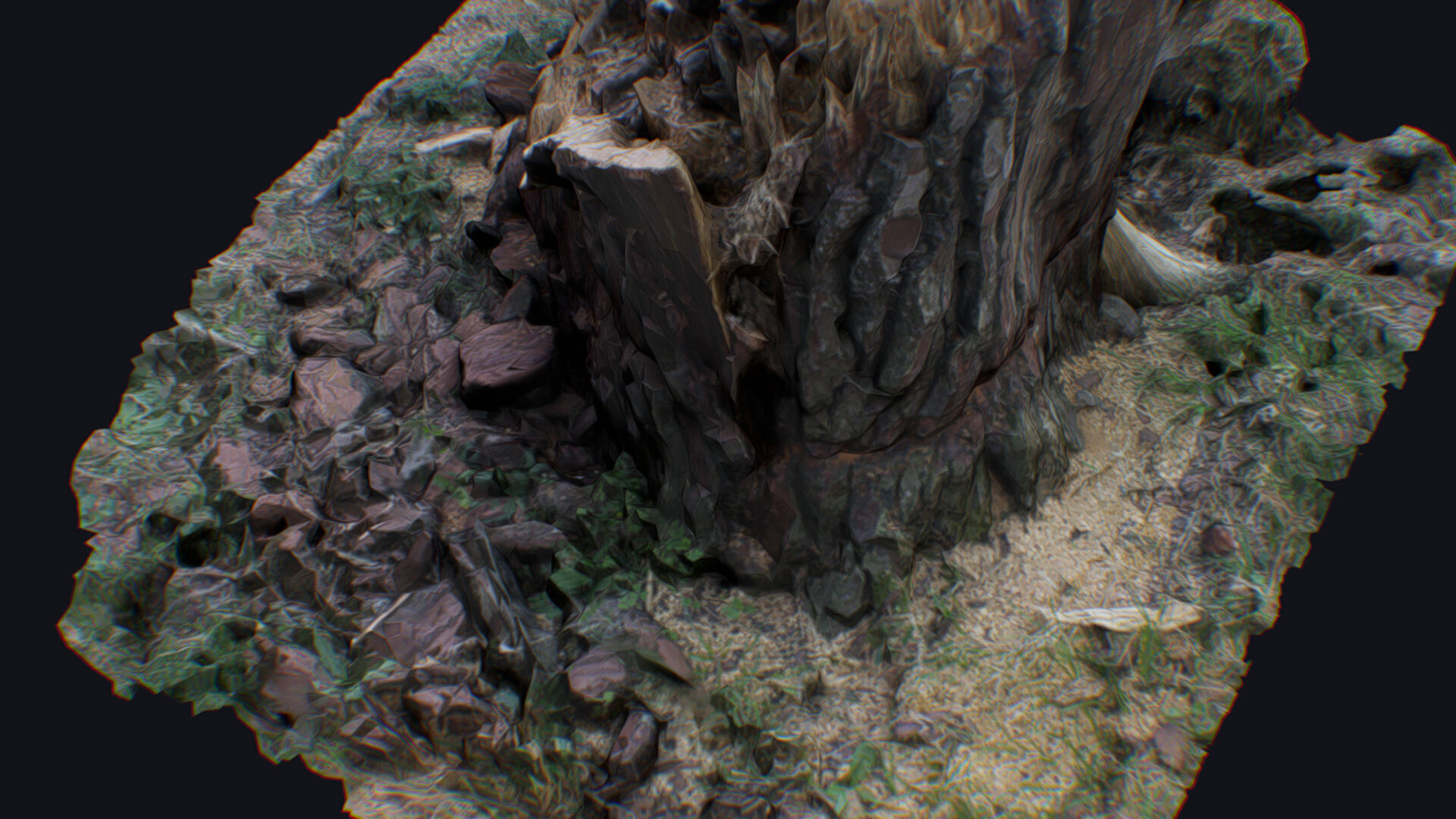 Old Stump Tree Wood Broken Limb Dead Branch Timber 3D model_13