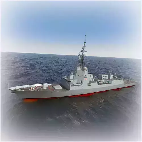 Military Ship air warfare destroyer HMAS Hobart  3D model