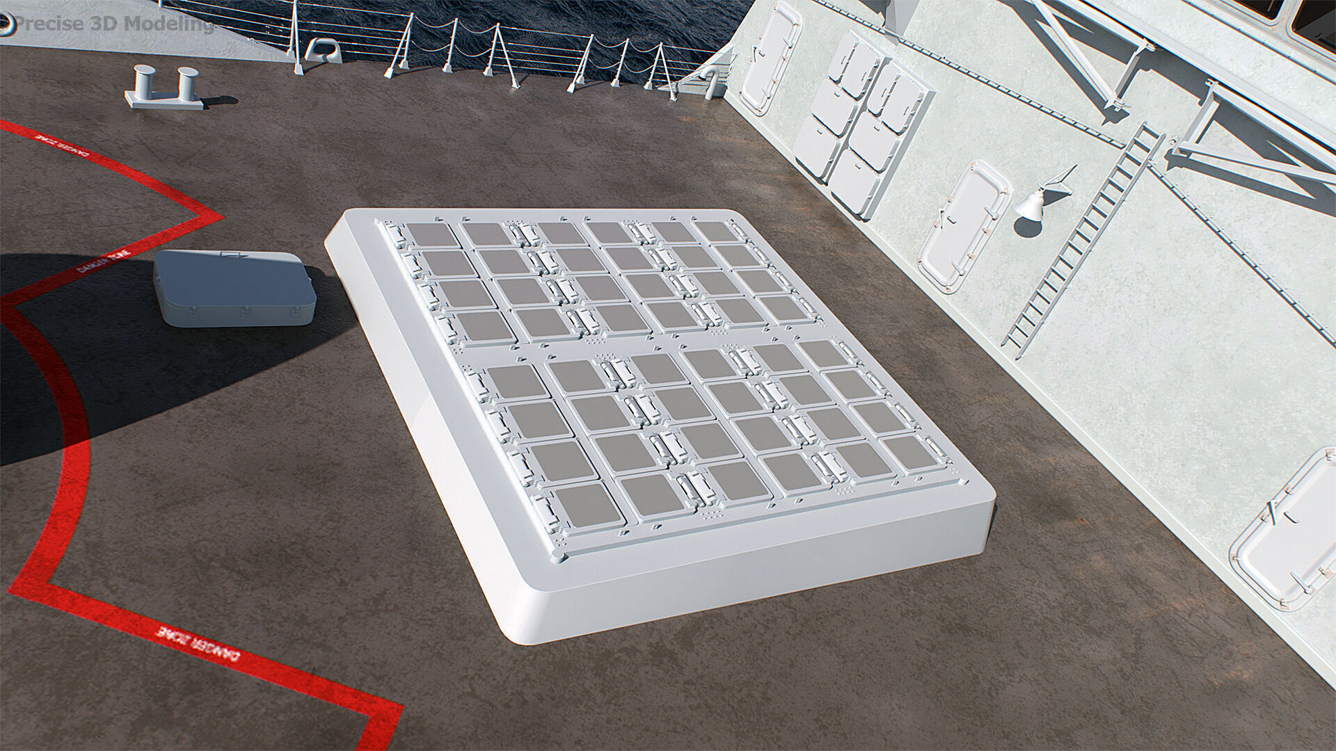 Military Ship air warfare destroyer HMAS Hobart  3D model_6