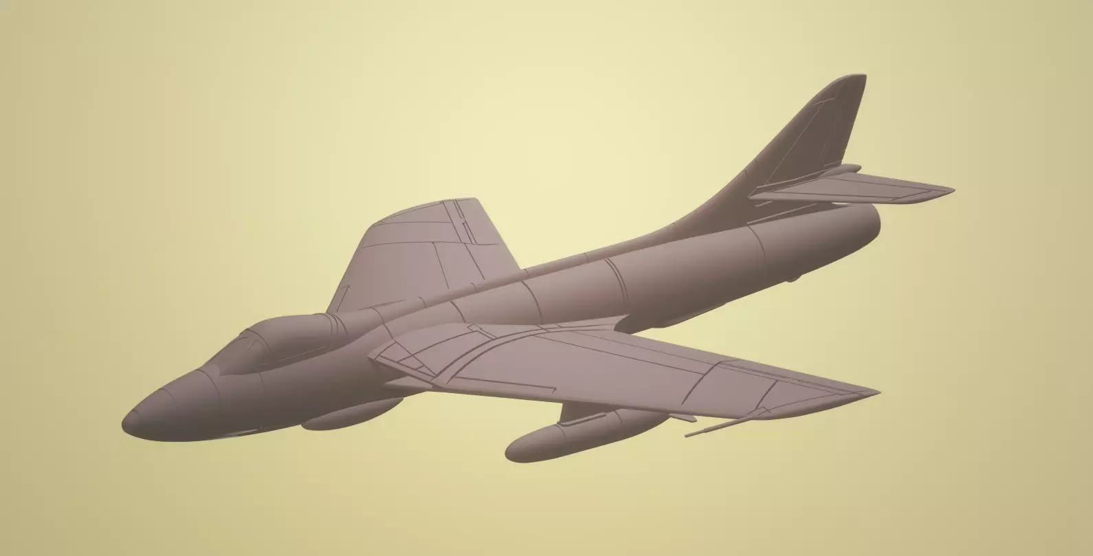 HAWKER HUNTER F4 AND F5 1-72 SCALE HIGHLY DETAILED MODEL 3D print model_0