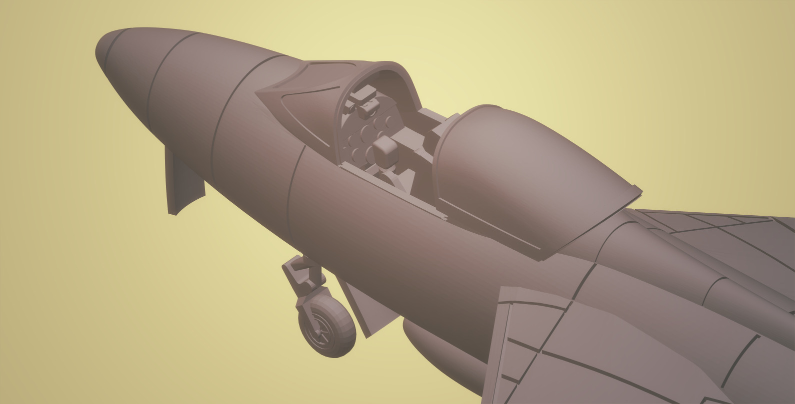 HAWKER HUNTER F4 AND F5 1-72 SCALE HIGHLY DETAILED MODEL 3D print model_7