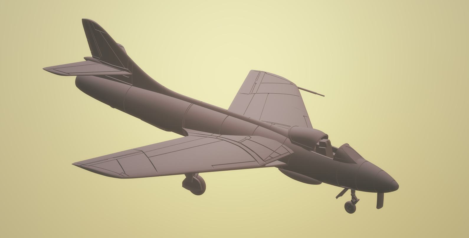 HAWKER HUNTER F4 AND F5 1-72 SCALE HIGHLY DETAILED MODEL 3D print model_2