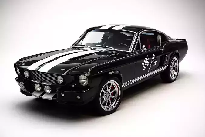 SHELBY GT500CR - Classic American Muscle Car 3D Model