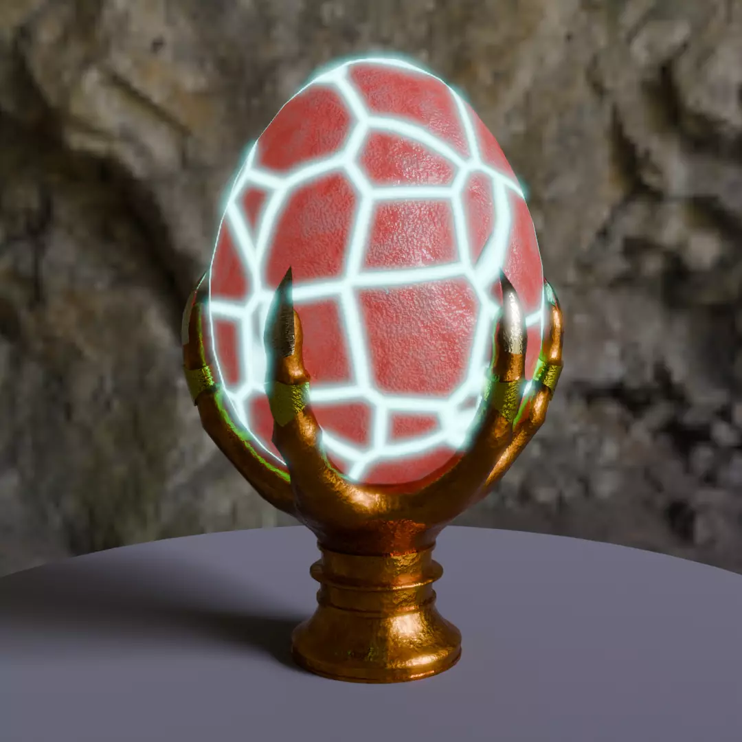 Fantasy Egg Lamp 3D model_0